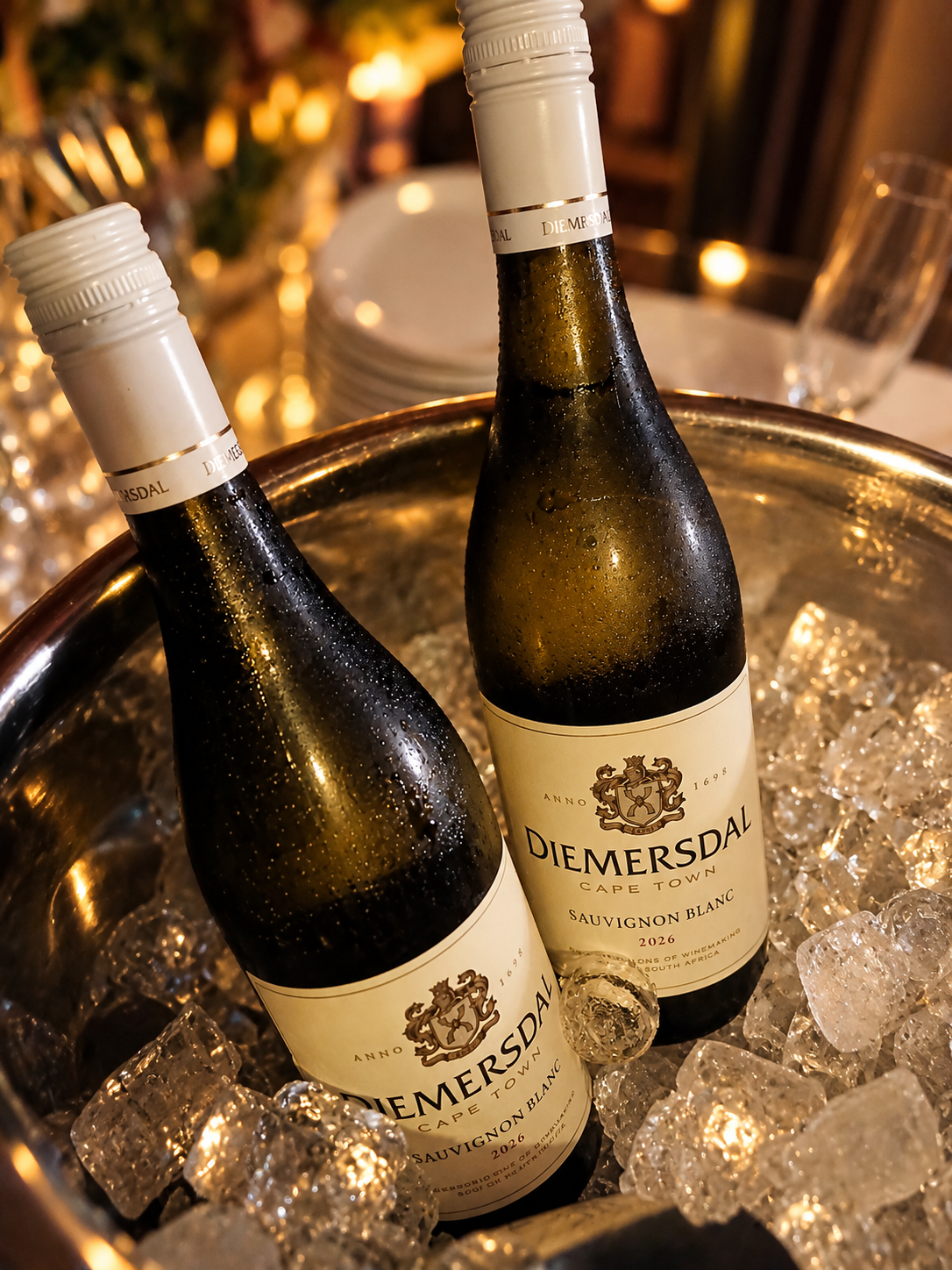 Diemersdal Sauvignon Blanc on ice at the Courts of the Forest banquet dinner
